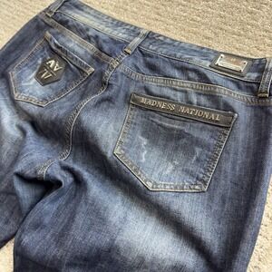 Strawberry Cheesecake Madness National Jeans Womens Size 32x27.5 Dark Wash Rare‎